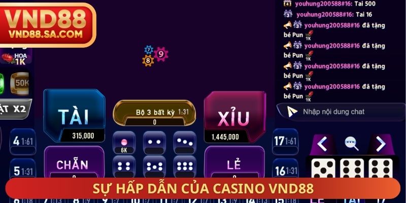 Sự hấp dẫn của Casino VND88